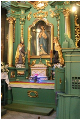 Ołtarz Matki Bożej Różańcowej w Łodygowicach
